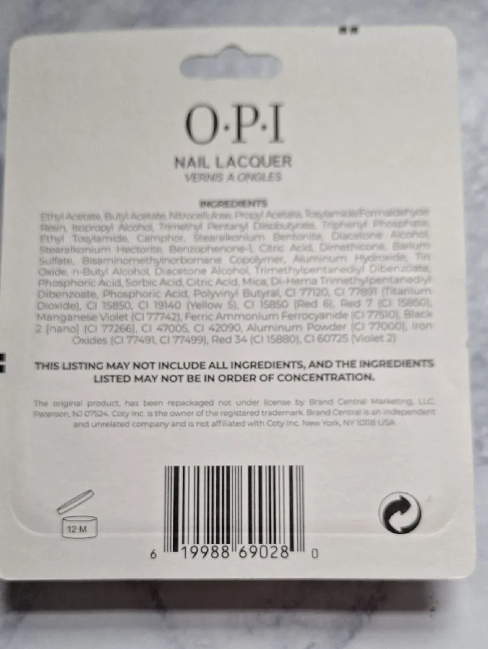 OPI mini nail